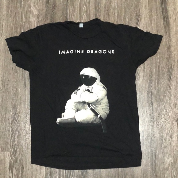 Imagine Dragons Tour 2014 T-Shirt Black Astronaut Graphic Concert Tee S - Picture 1 of 5